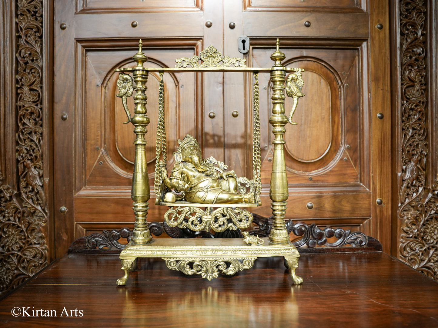 Bronze Lord Ganesha Jhula 19"