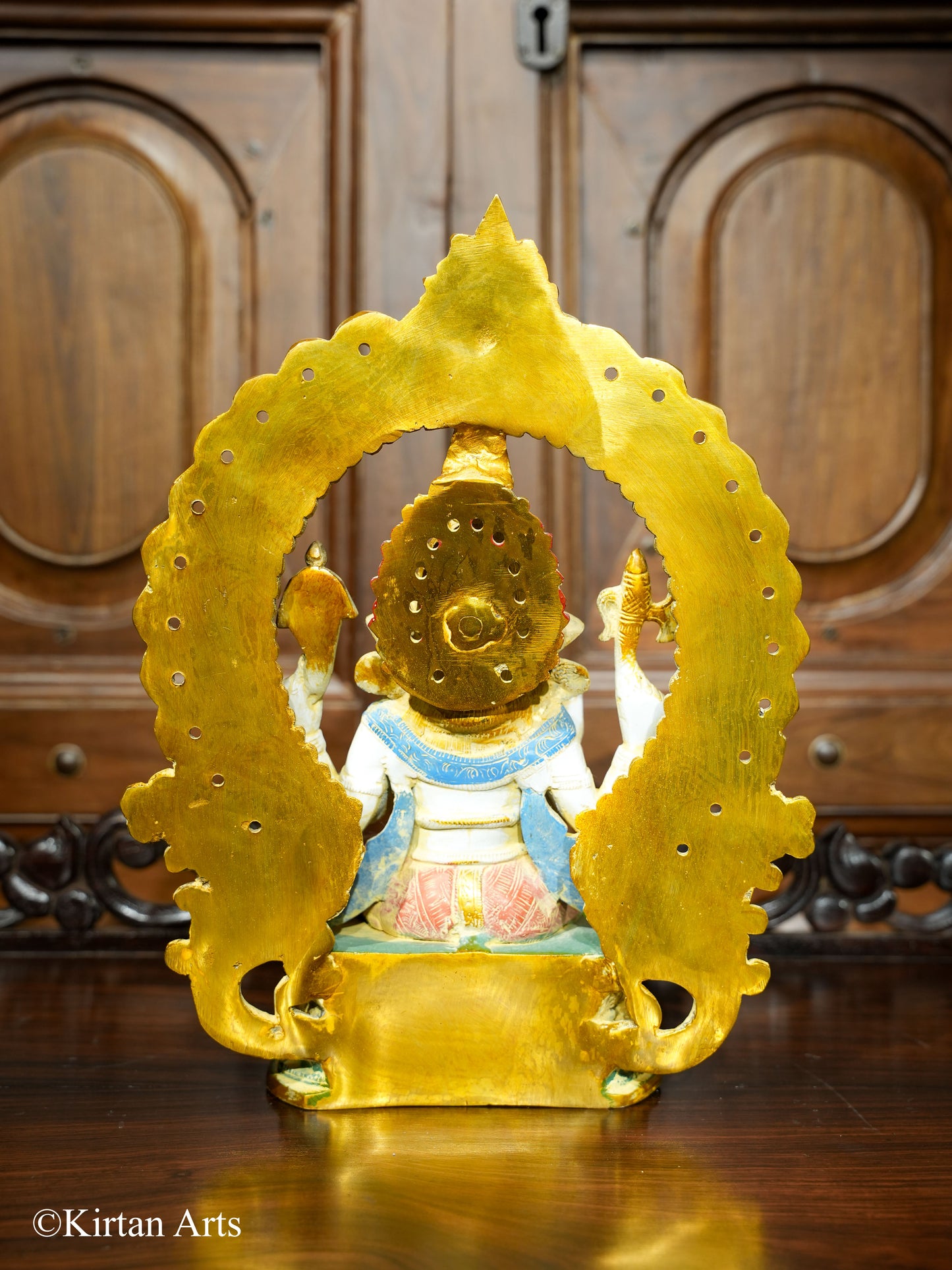 Brass Lord Ganesha with Prabhavali Multi Color 14"