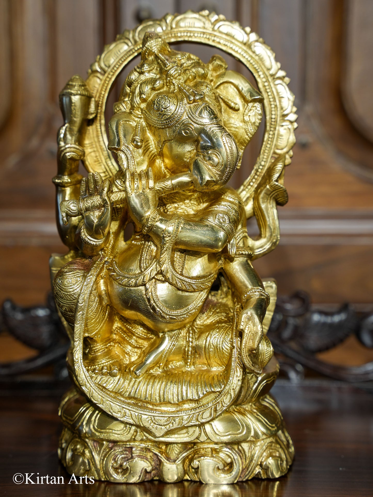Brass Musical Lord Ganesha 13"