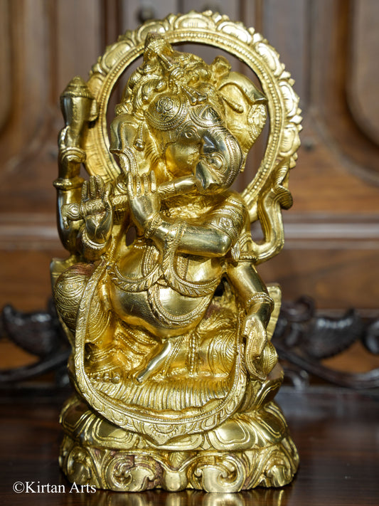 Brass Musical Lord Ganesha 13"