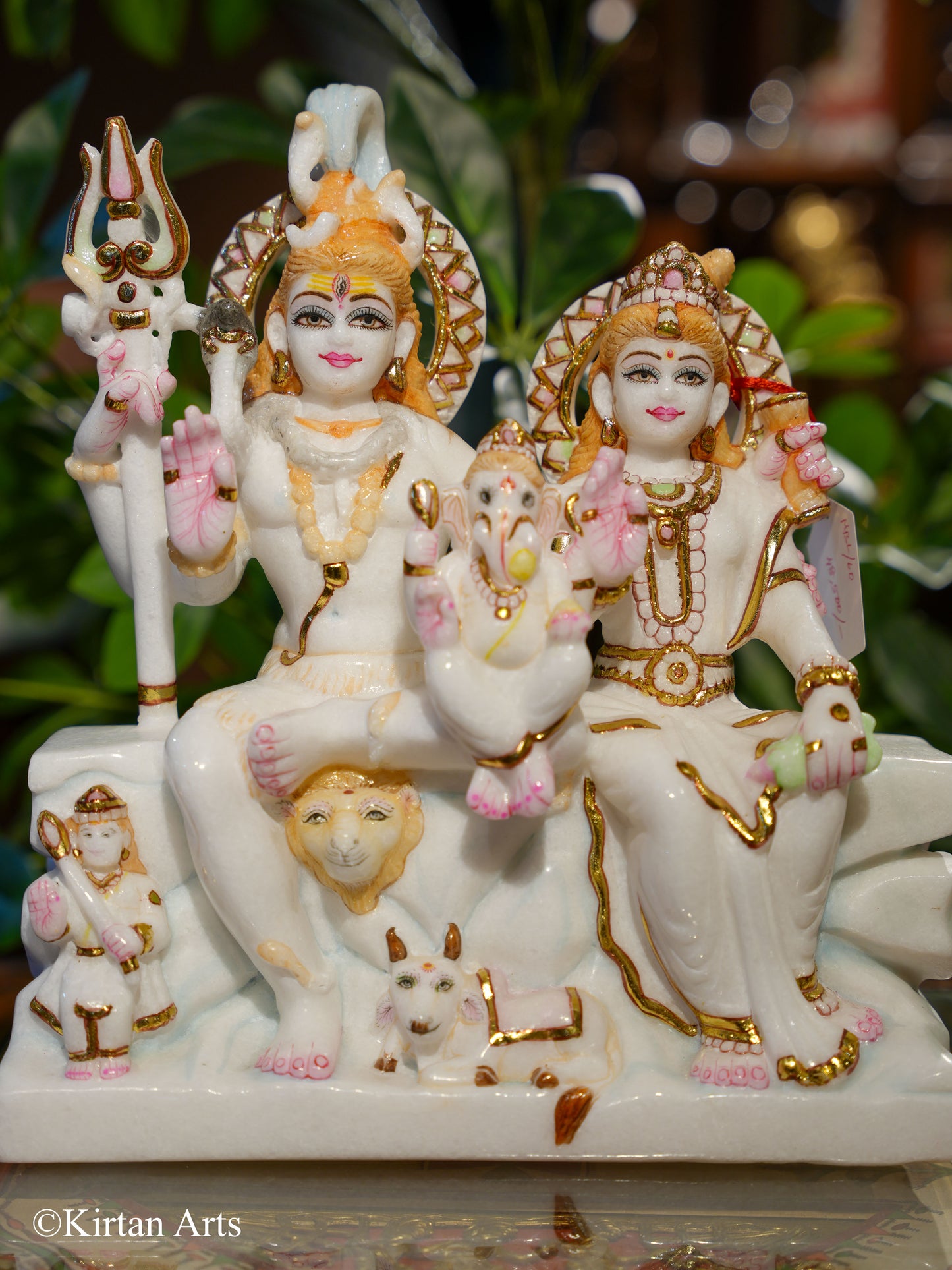 Marble ShivParivar/GauriShankar 12"