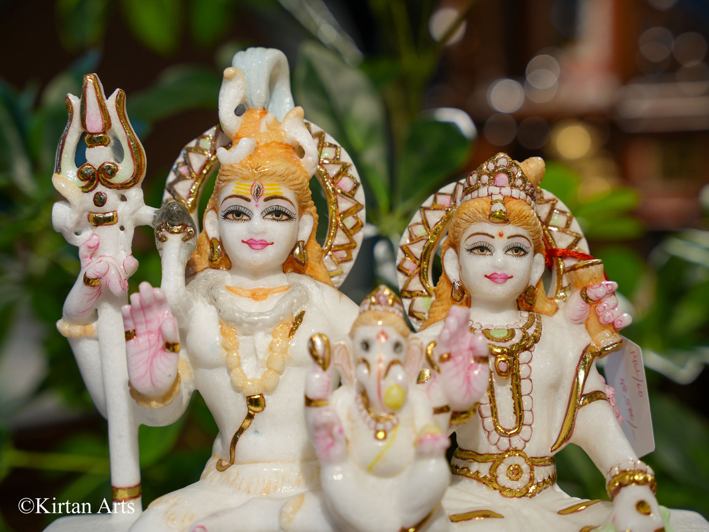 Marble ShivParivar/GauriShankar 12"
