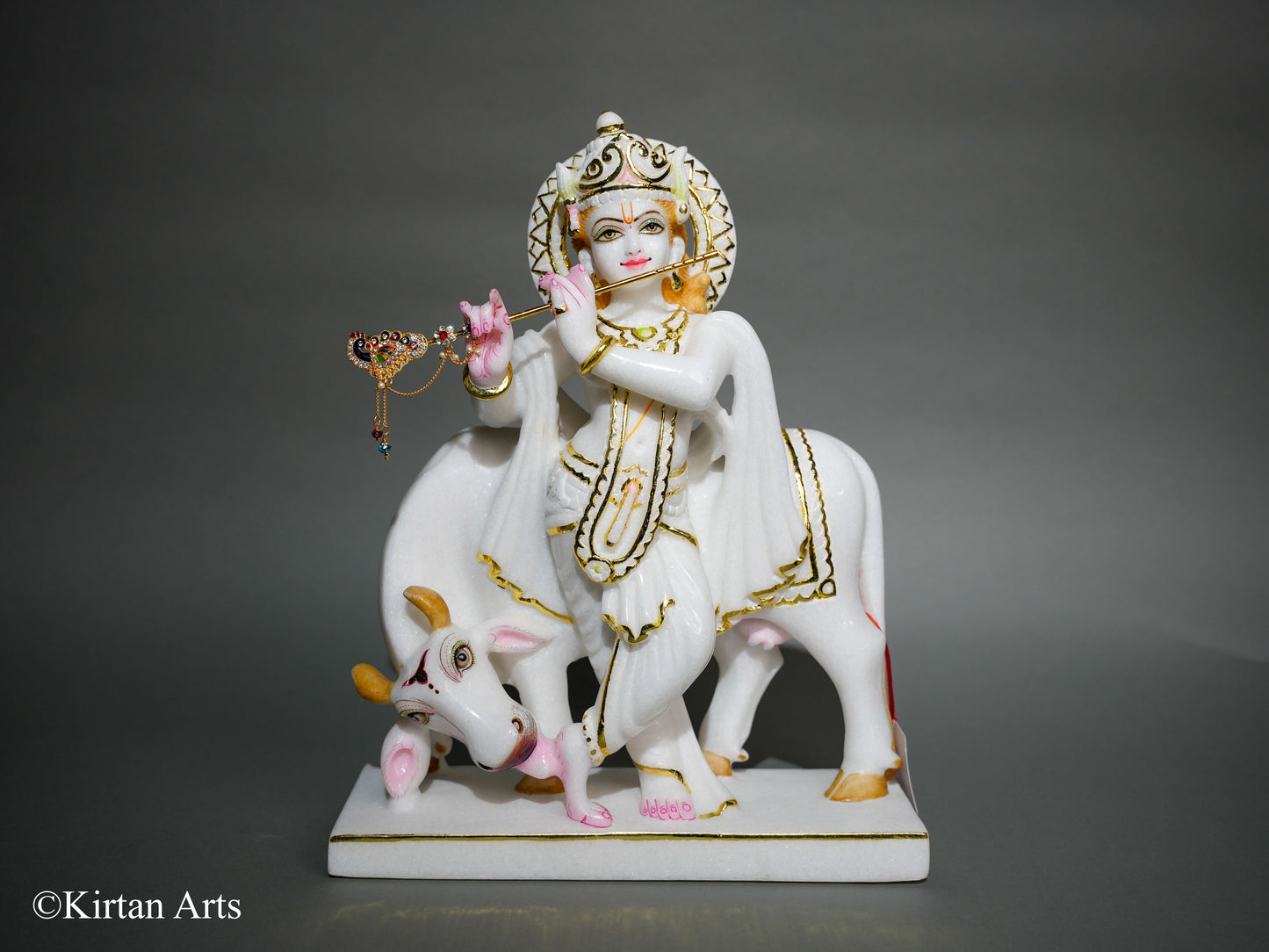 Marble Cow Krishna 14.5"