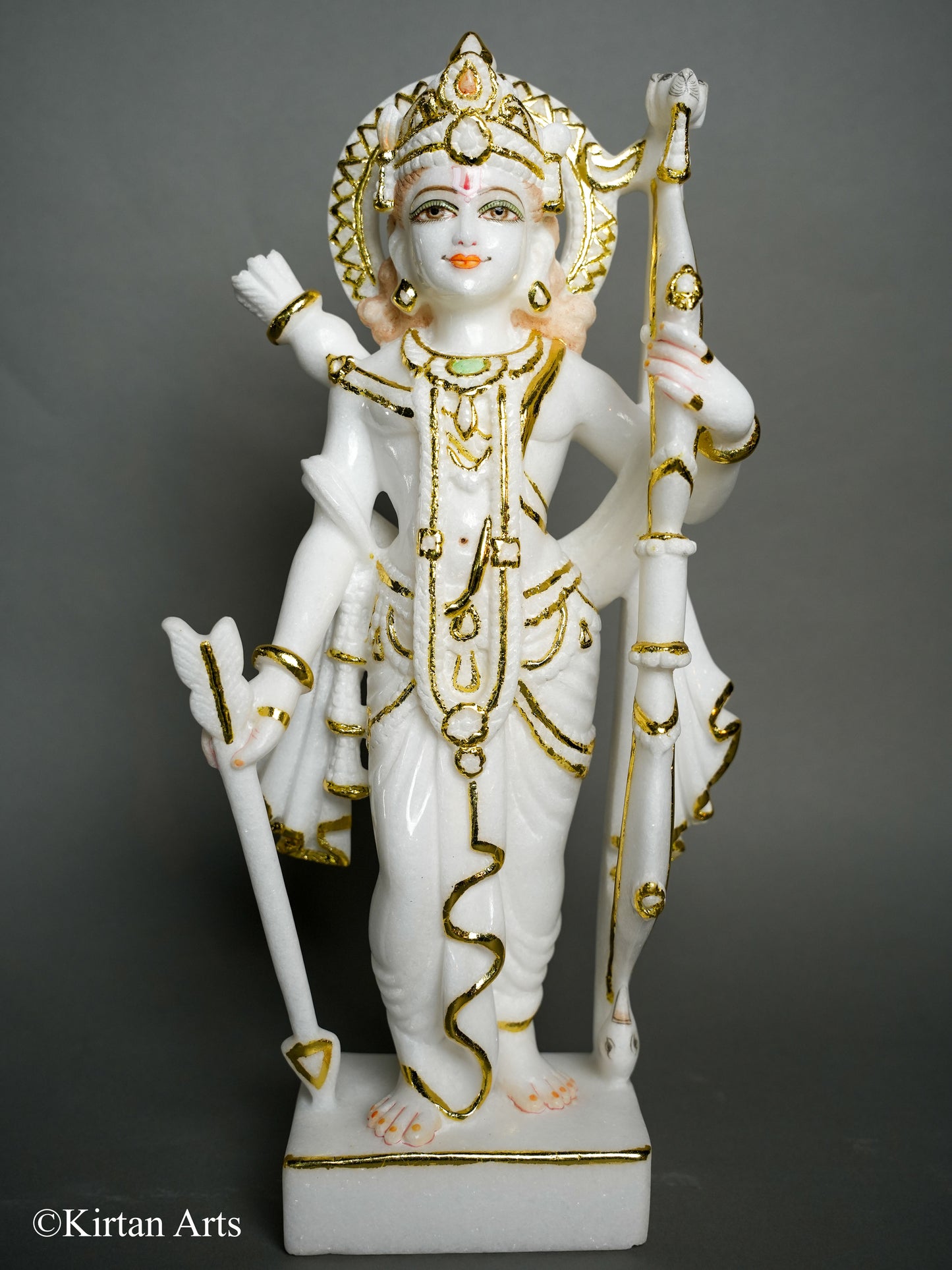 Marble Ram Darbar Set 18" (4Pc Set)