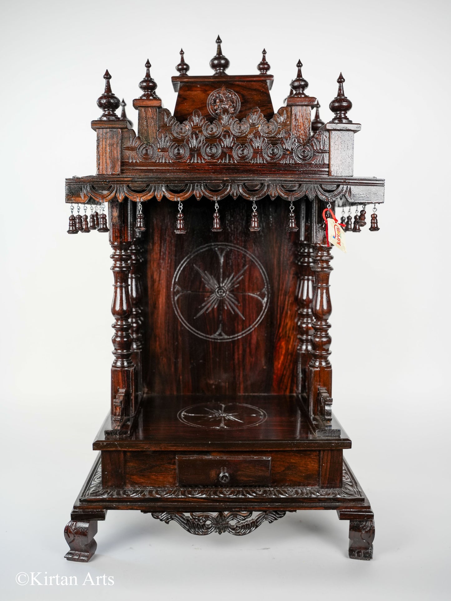 Rosewood Mandir 30" Inlay/Carved