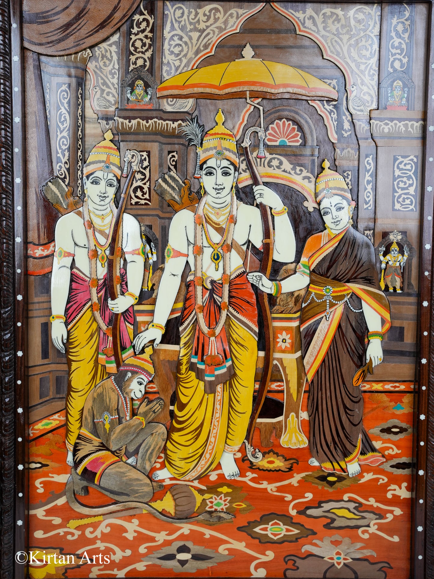 Ram Darbar Rosewood Panel Embossed 2x3 ft