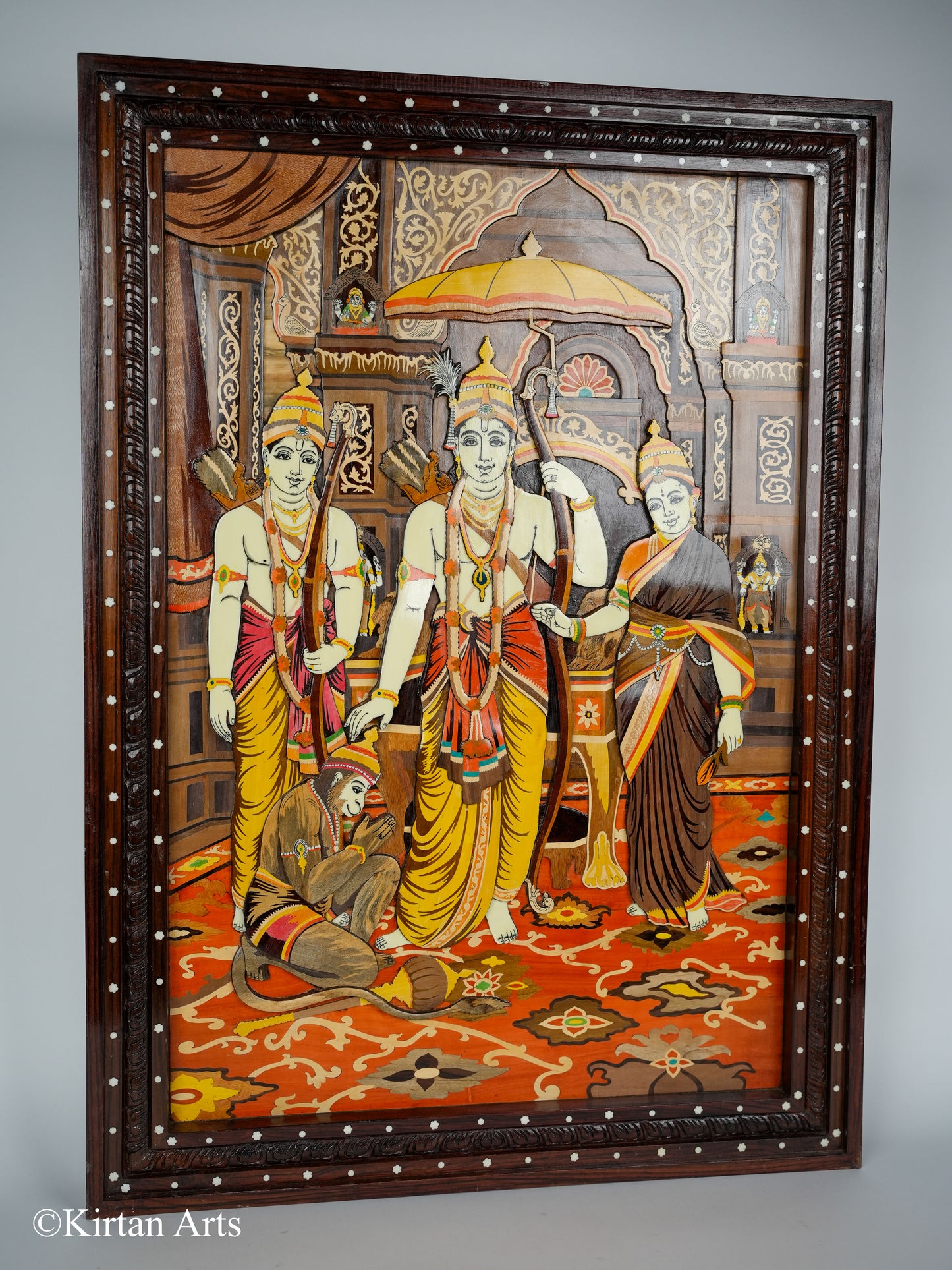 Ram Darbar Rosewood Panel Embossed 2x3 ft