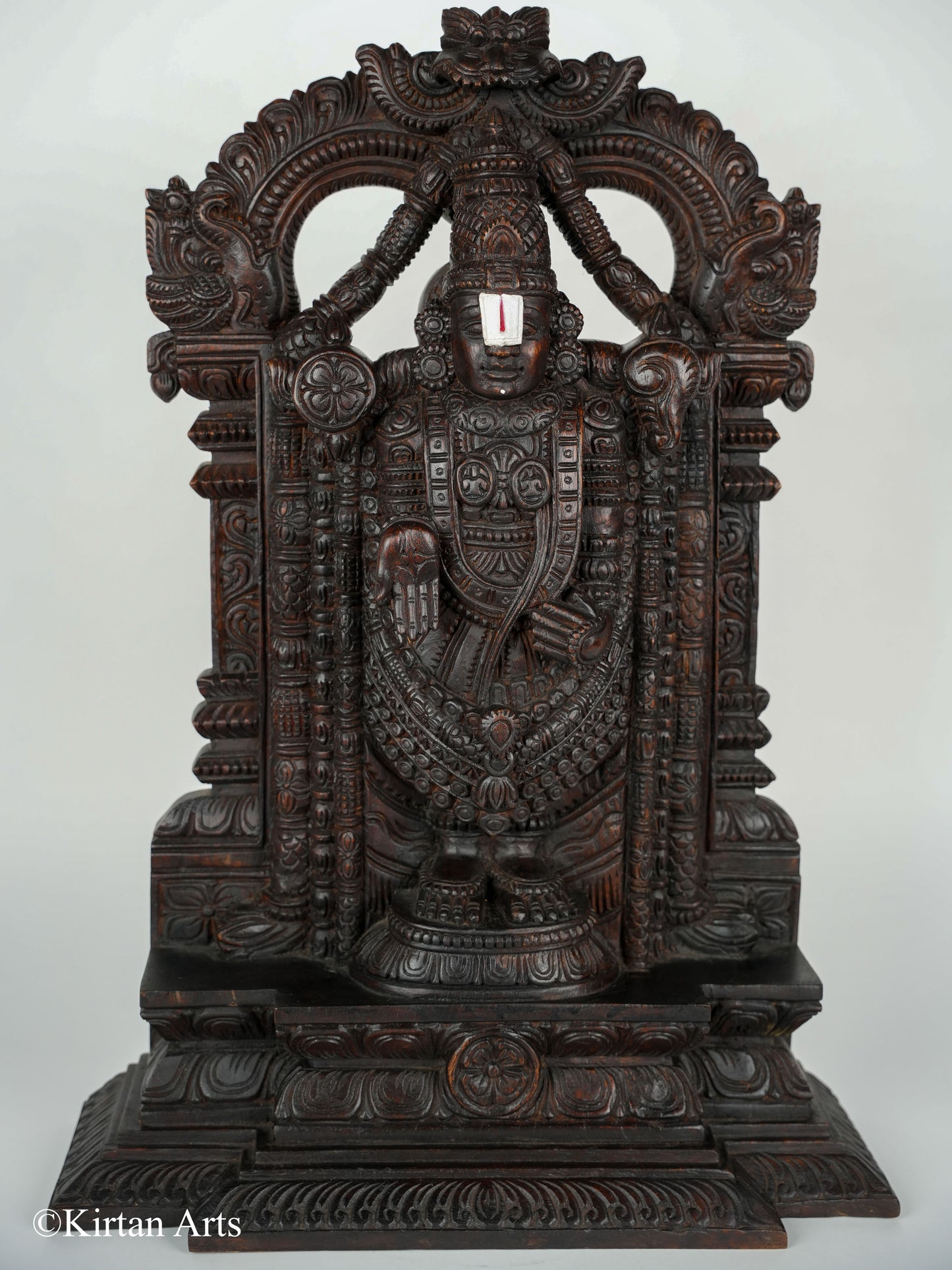 Wood Carved Tirupati Balaji 24"