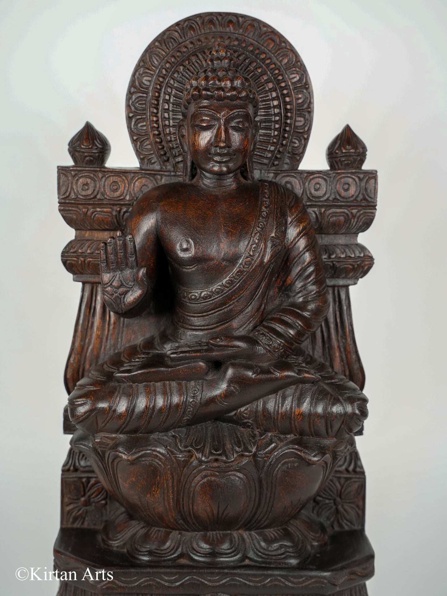 Wood Carved Buddha 24"