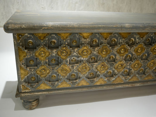 Wooden Chest/Trunk | Brass Work | Distress Finish