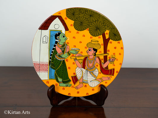 Sankranti Festival Cheriyal Art Wall Plates 4Pc Set