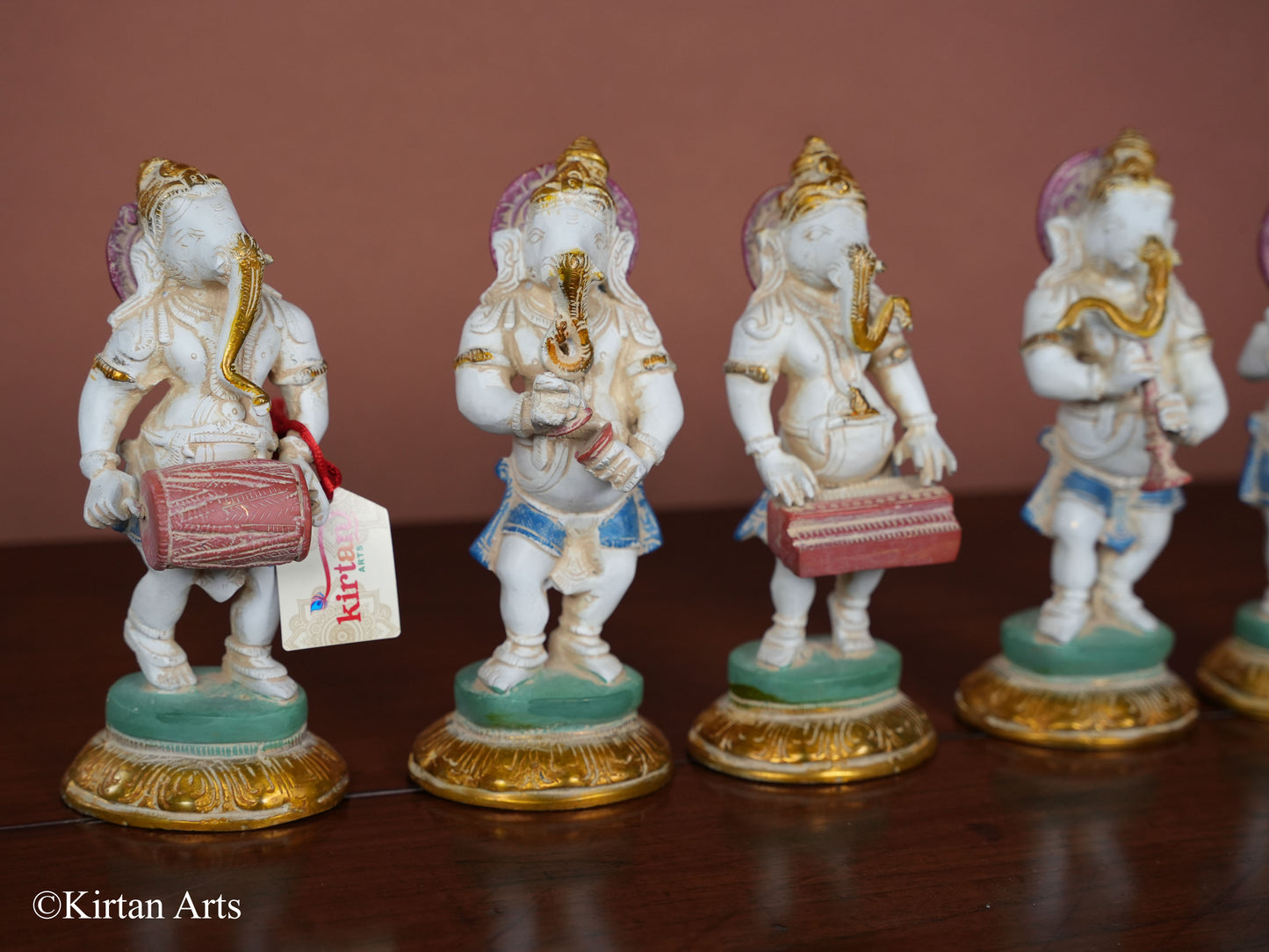 Brass Musical Ganesha Set (5 Pc)