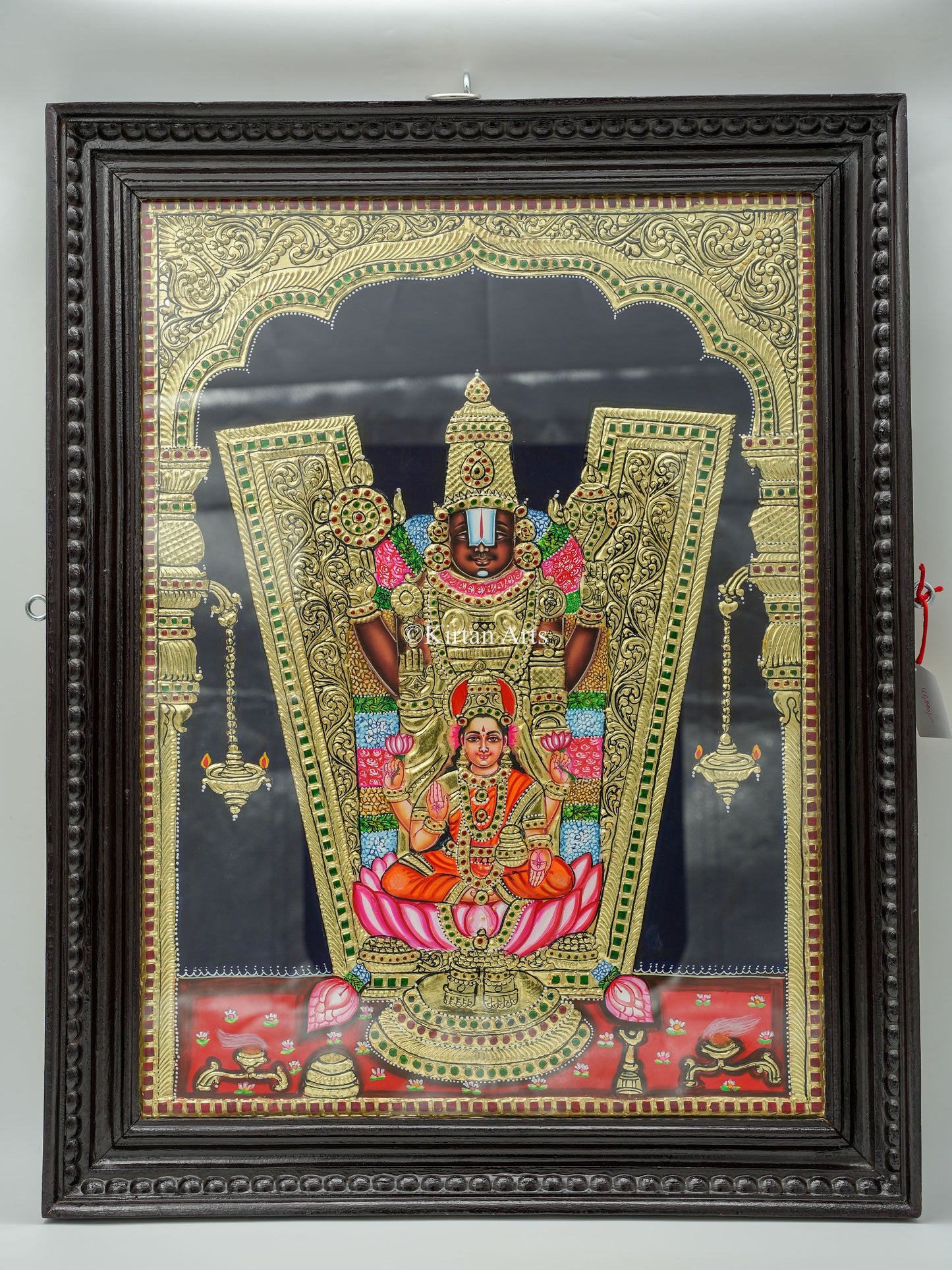 Tirupati Balaji with Lakshmi Tanjore Painting 27x21