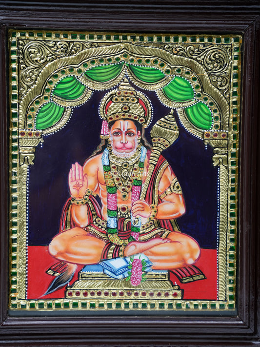 Lord Hanuman Tanjore Painting 15x13
