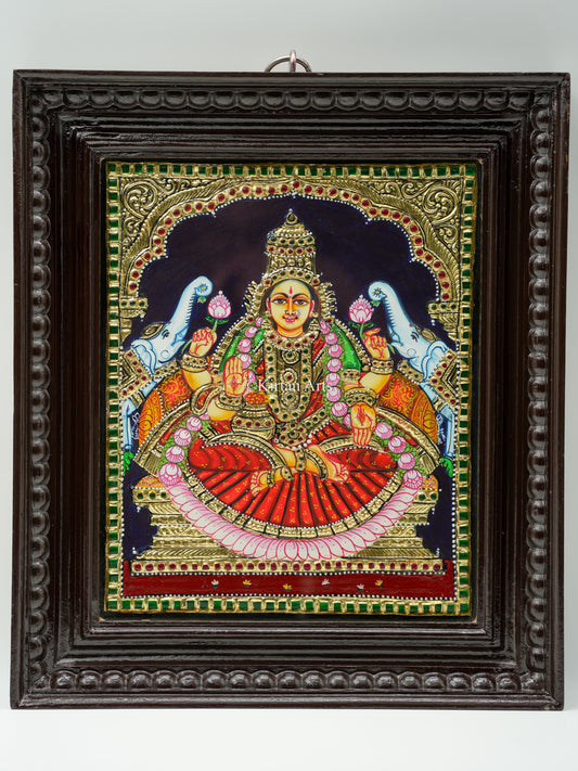 Goddess Lakshmi/GajaLakshmi Tanjore Painting 15x13
