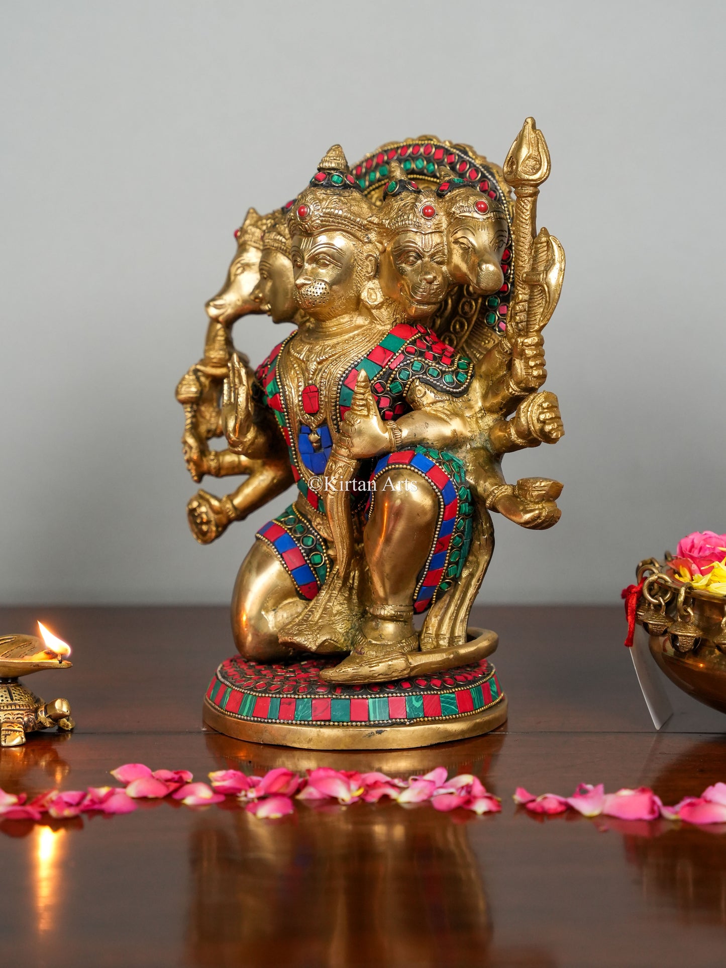 Brass Panchmukh Hanuman 10"