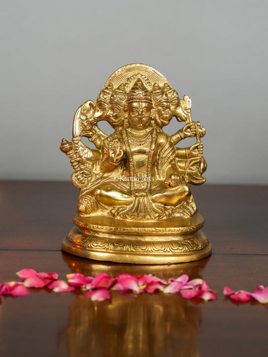 Brass Panchmukh Hanuman 6"