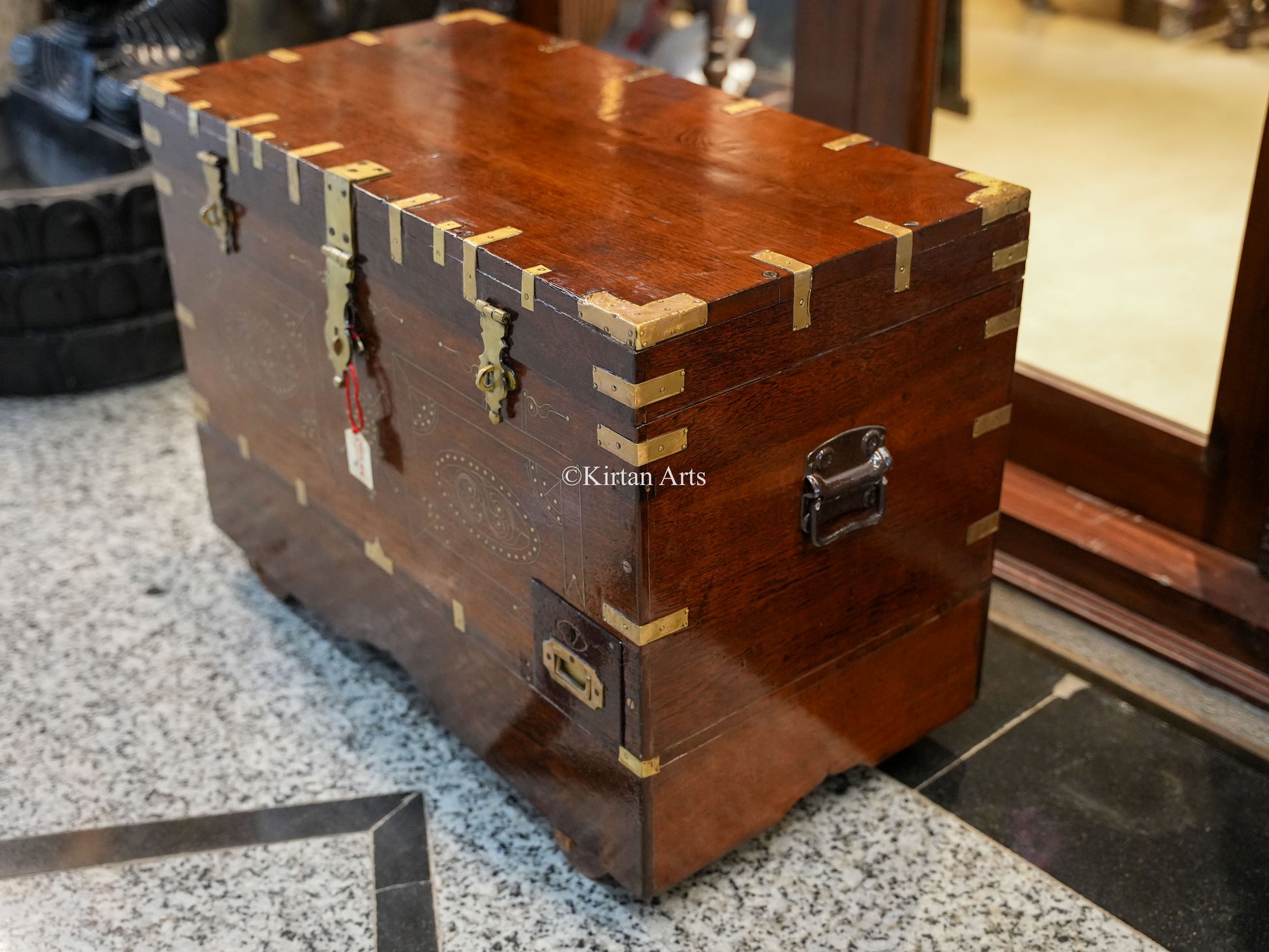 Vintage Rangoon Box | Dowry Chest 29.5