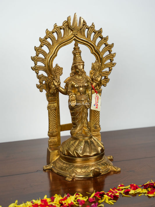 Brass Tirupati Balaji Statue on Tortoise 17"