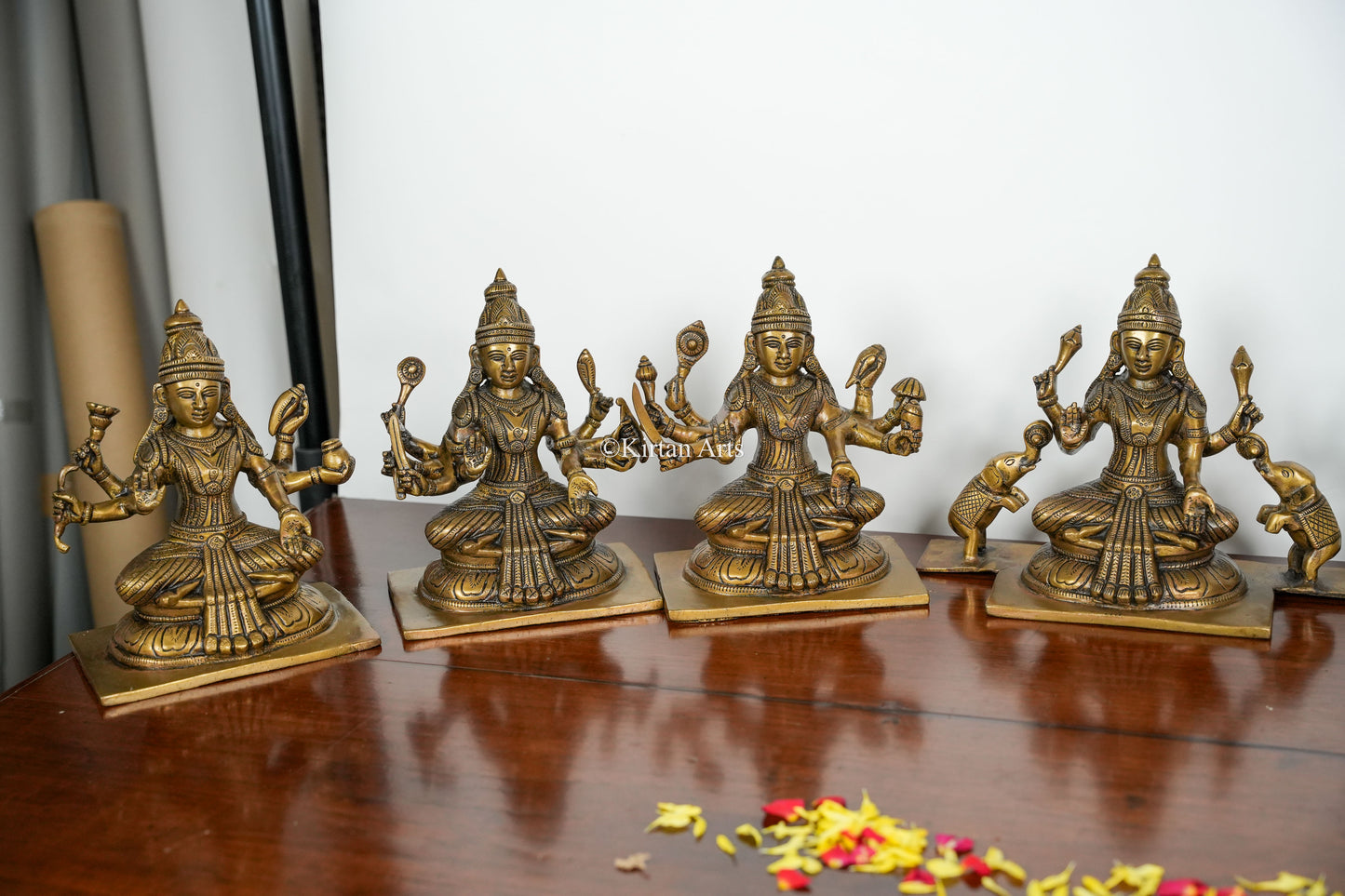 Brass Ashtalakshmi Idols Set | 9" | Antique Finish