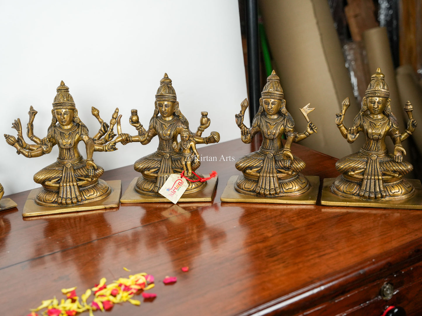Brass Ashtalakshmi Idols Set | 9" | Antique Finish