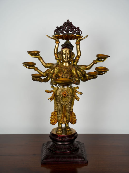 Brass Deep Lakshmi | Large | 27" | 3 Tone Finish