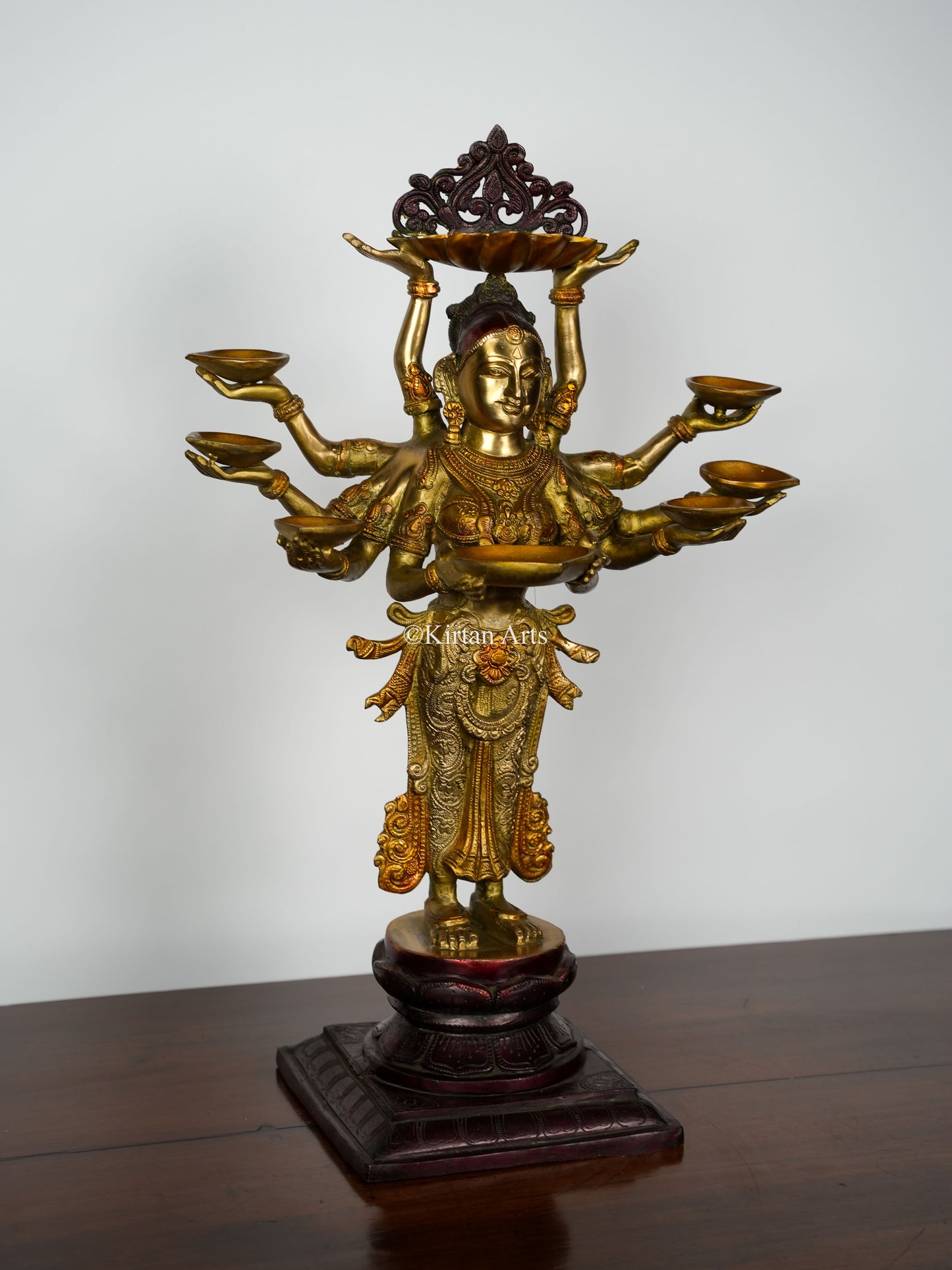 Brass Deep Lakshmi | Large | 27" | 3 Tone Finish