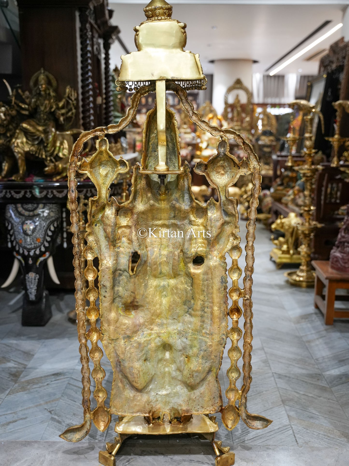 57" Large Brass Lord Tirupati Balaji Idol with Chatra | Fine Brass | 56 kg | Venkateswara Swamy