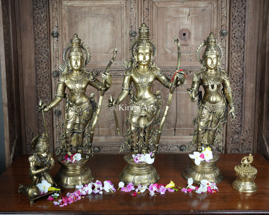 Bronze Ram Darbar Set | Hoysala Style | 29" 85kg | Handmade