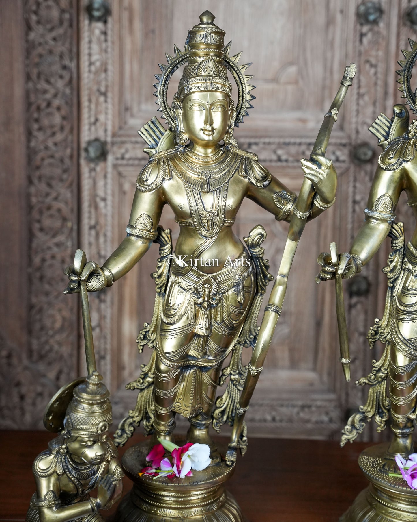 Bronze Ram Darbar Set | Hoysala Style | 29" 85kg | Handmade