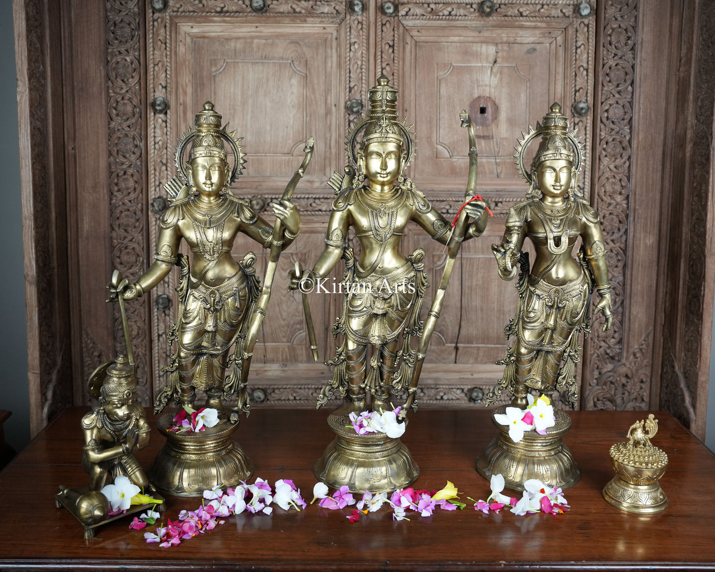 Bronze Ram Darbar Set | Hoysala Style | 29" 85kg | Handmade