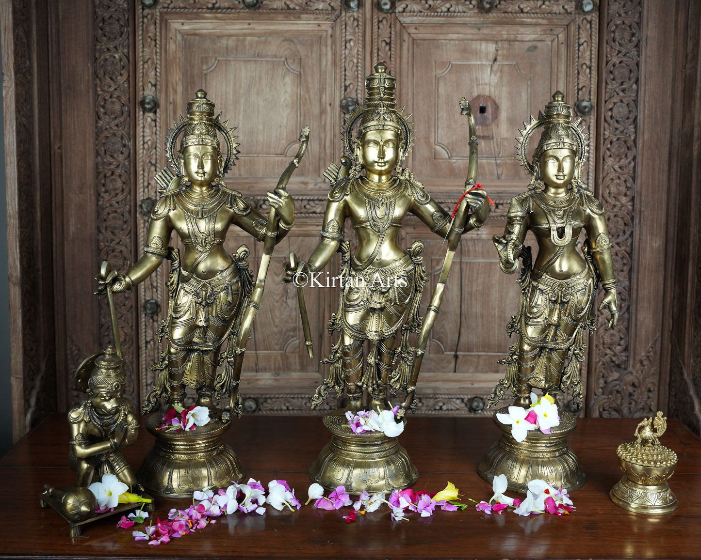 Bronze Ram Darbar Set | Hoysala Style | 29" 85kg | Handmade