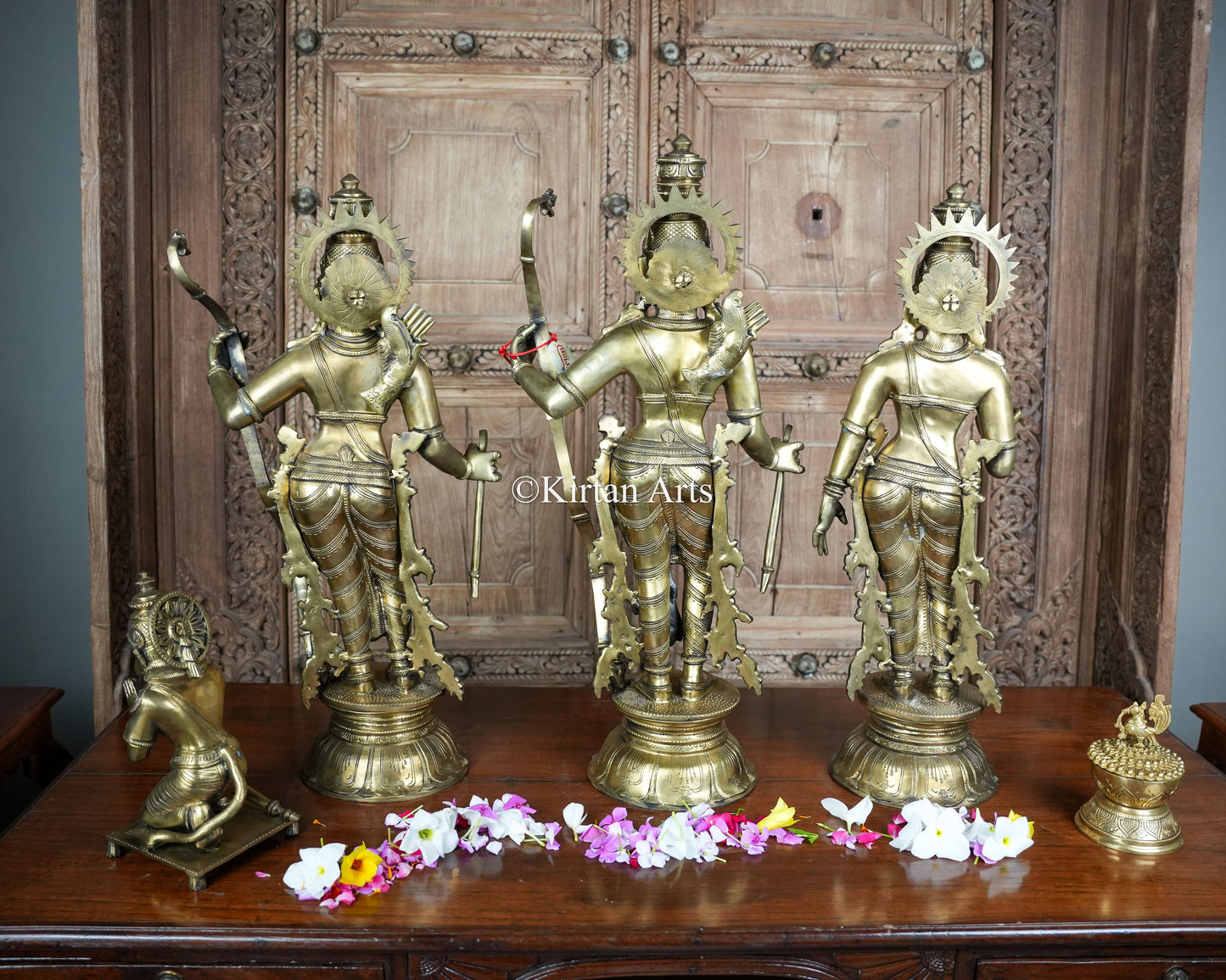 Bronze Ram Darbar Set | Hoysala Style | 29" 85kg | Handmade