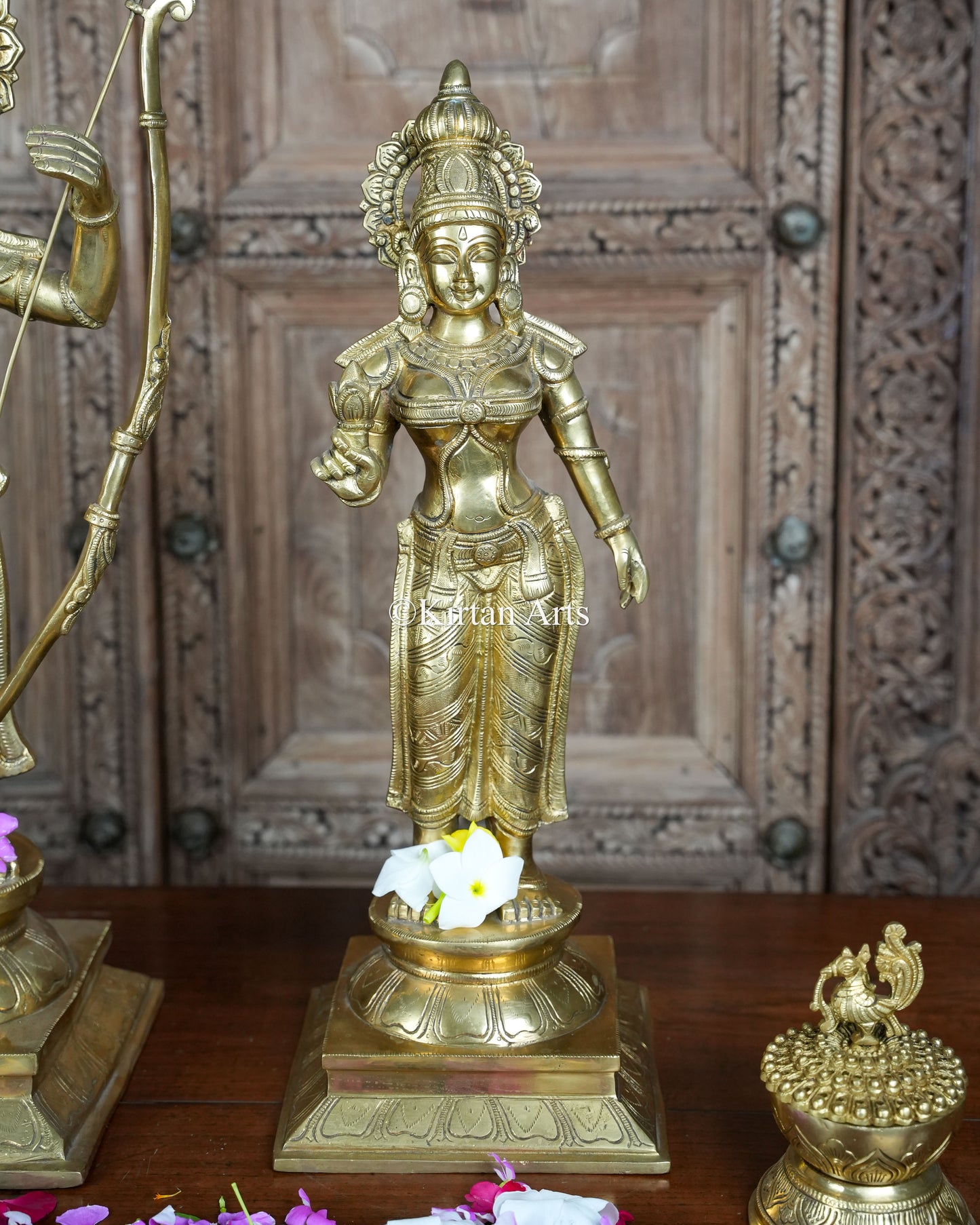 Brass Ram Darbar Set | Finely Sculpted | 26" (4Pc Set)