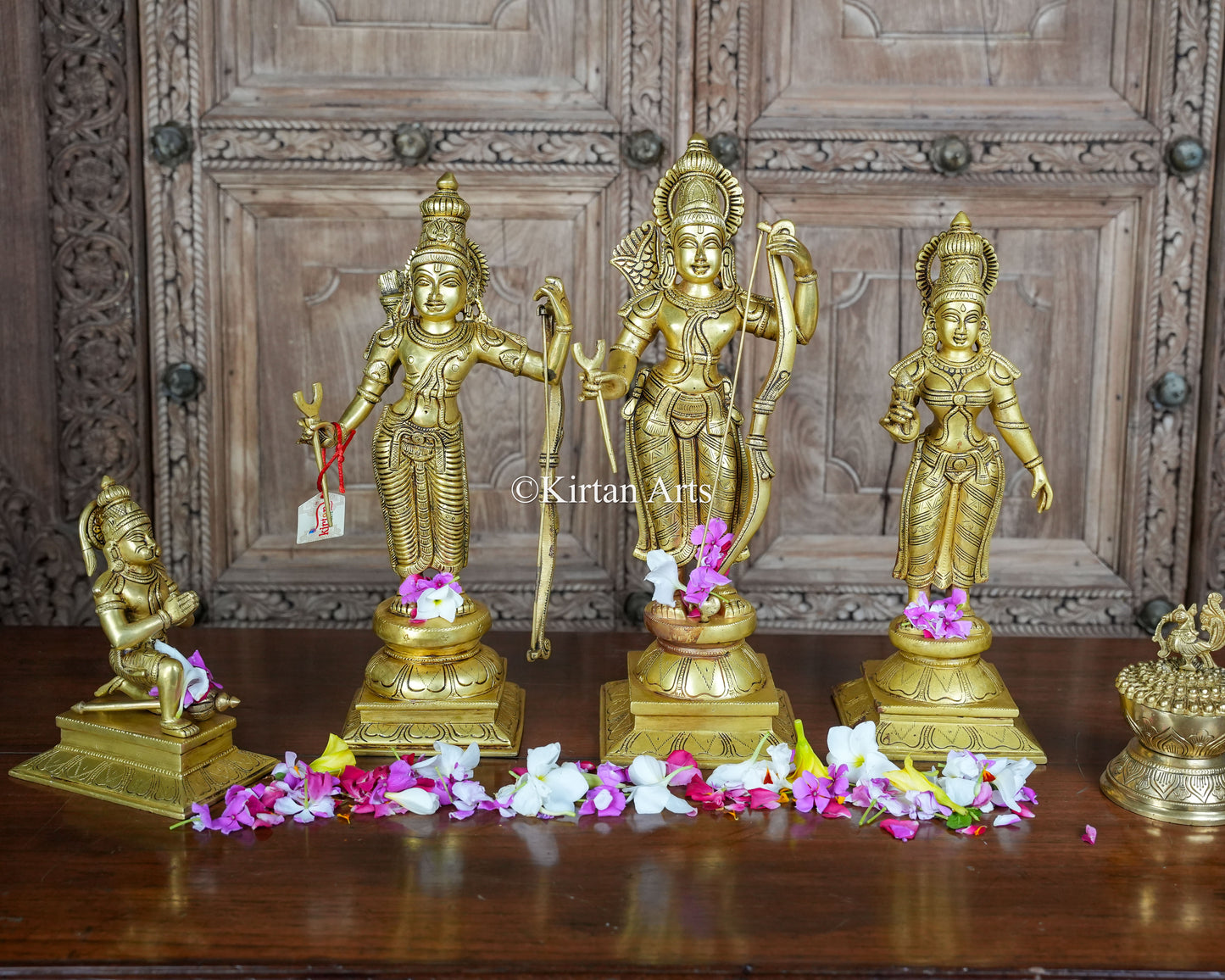 Brass RamDarbar 4Pc Set | 18.5" | 22.5Kg