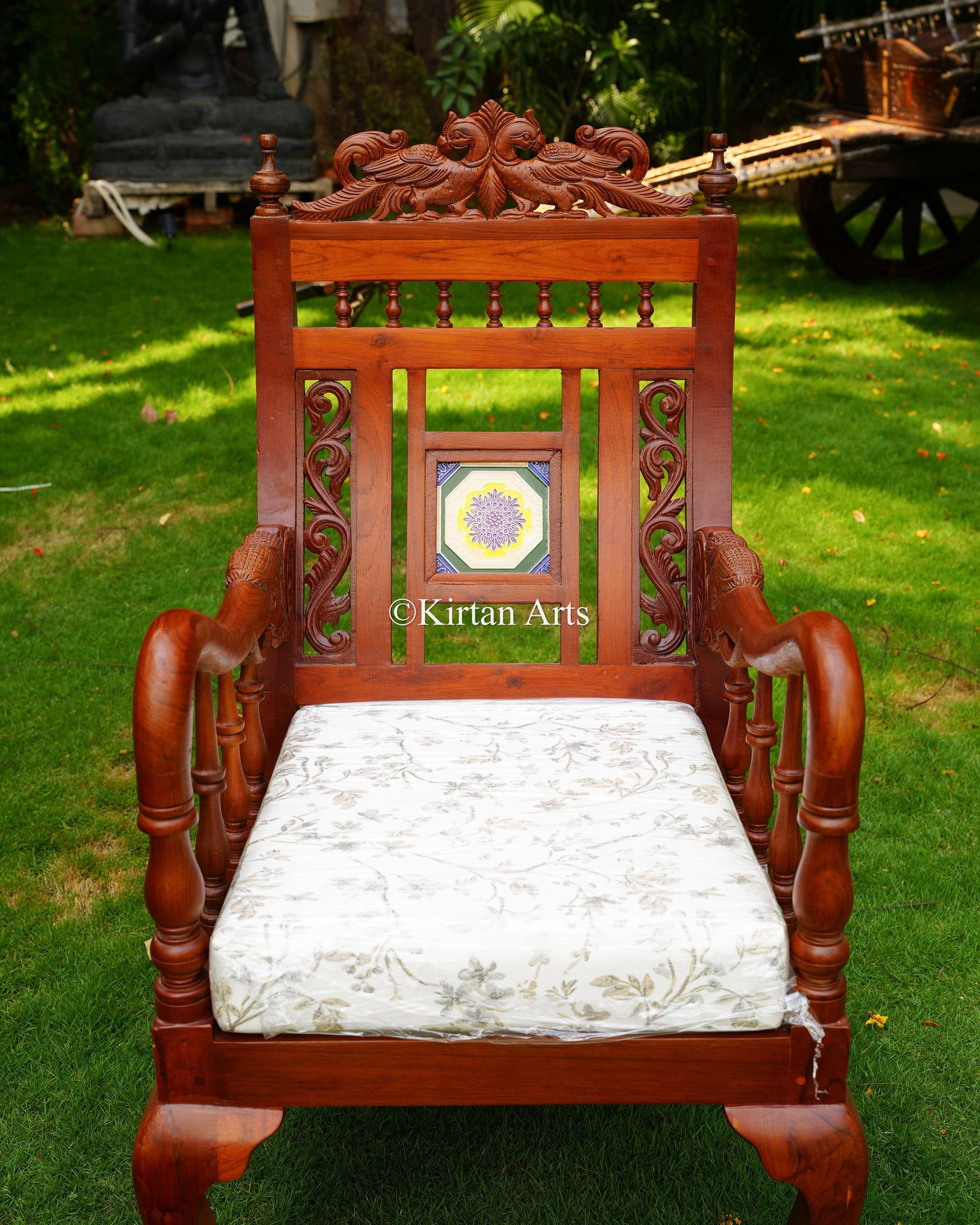 Chettinad Burmese Teakwood Sofa Set | Vintage Style