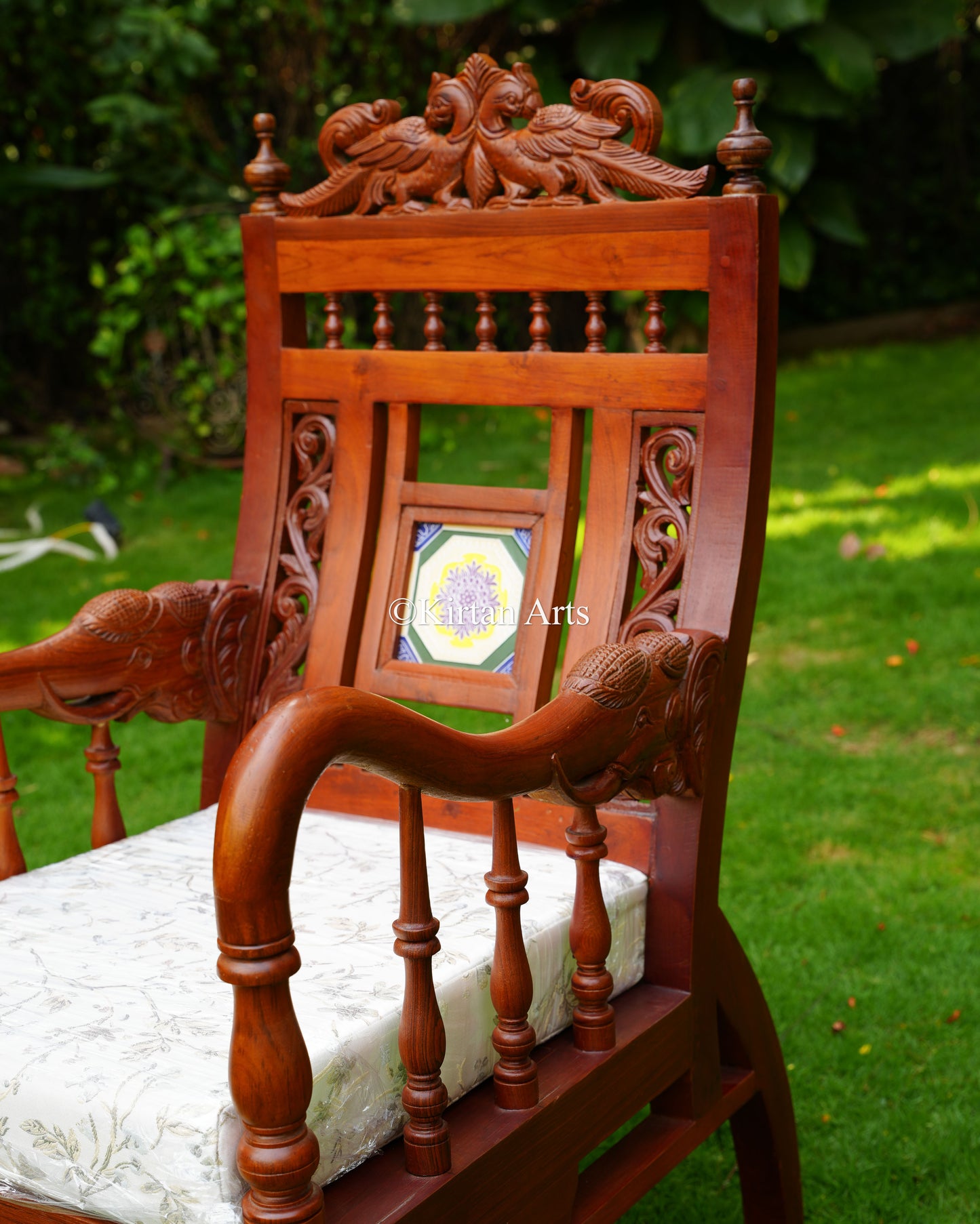 Chettinad Burmese Teakwood Sofa Set | Vintage Style