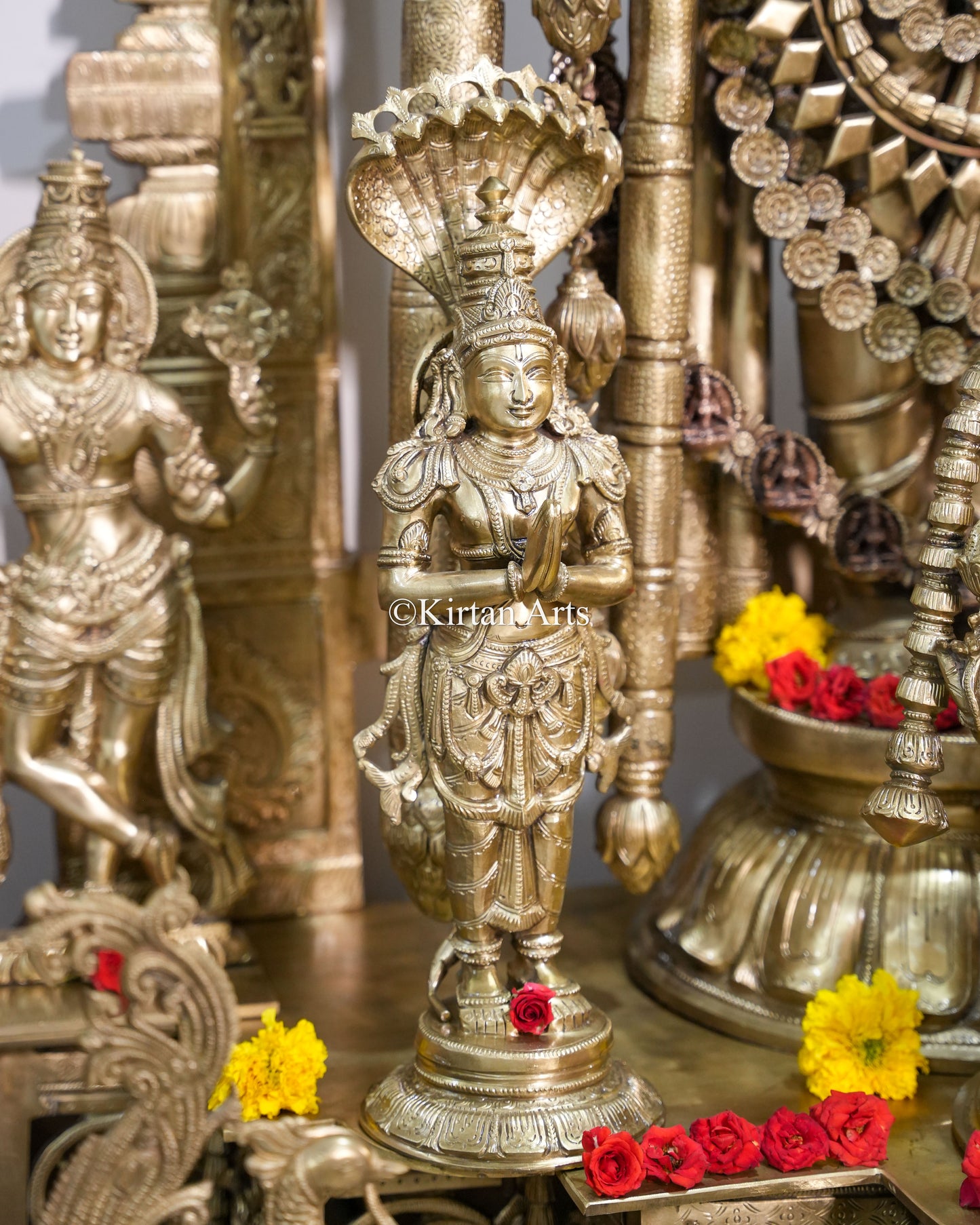 Grand Bronze Tirupati Balaji Venkateswara Sculpture with Prabhavali | 72" | 355kg