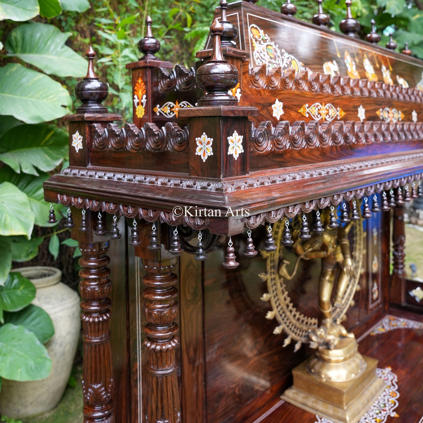 Grand Rosewood Pooja Mandir | 9 Ft | Customisable