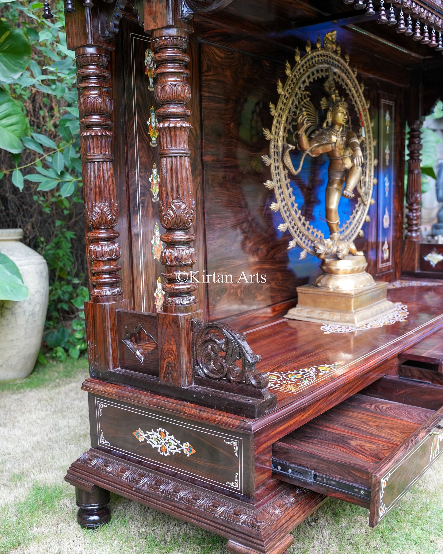 Grand Rosewood Pooja Mandir | 9 Ft | Customisable