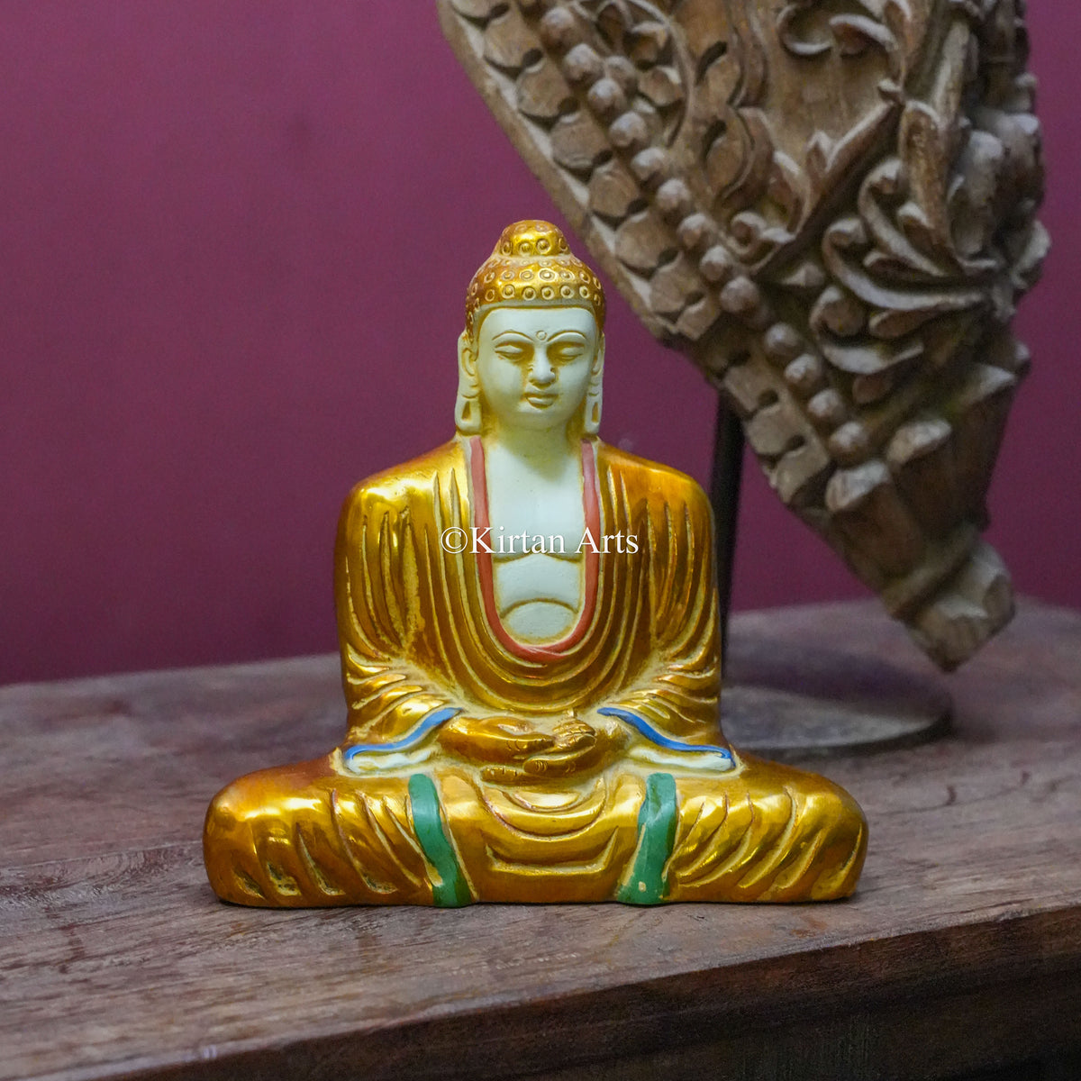 Modern Minimalist Gold Buddha Statue 8"