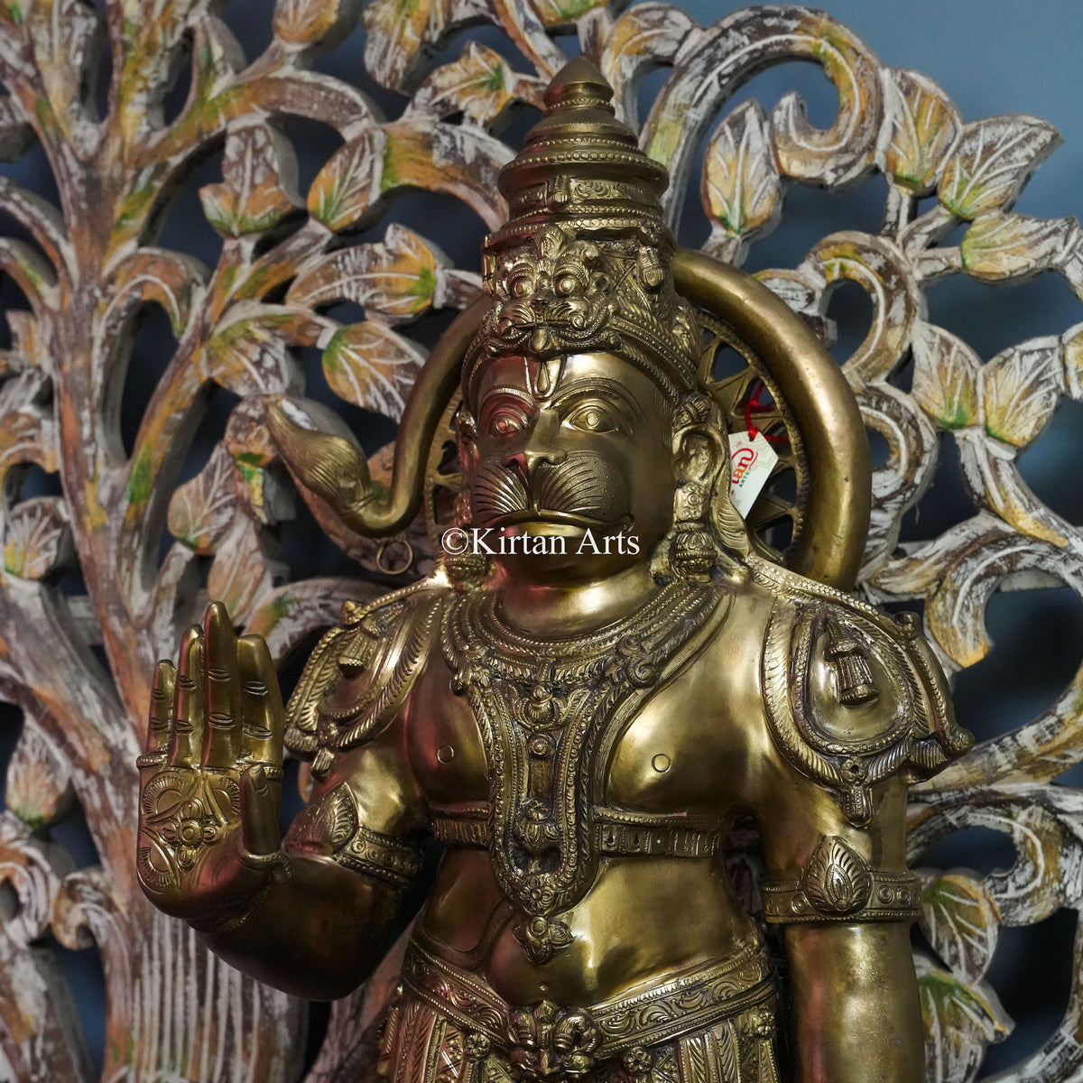 Solid Bronze Hanuman Murti  41" | Abhaya Mudra