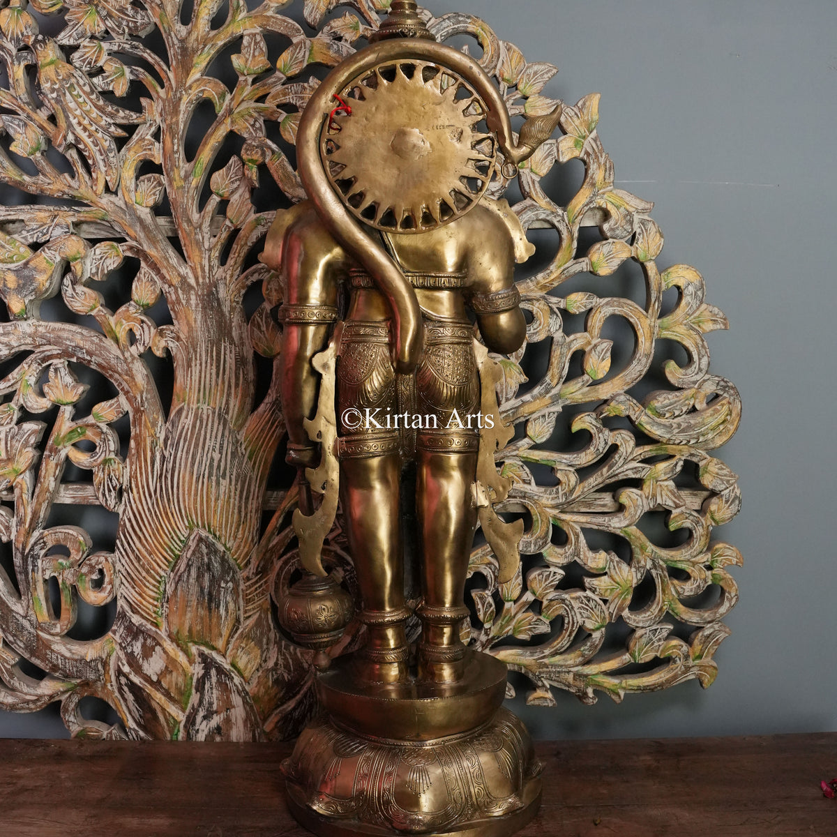 Solid Bronze Hanuman Murti  41" | Abhaya Mudra
