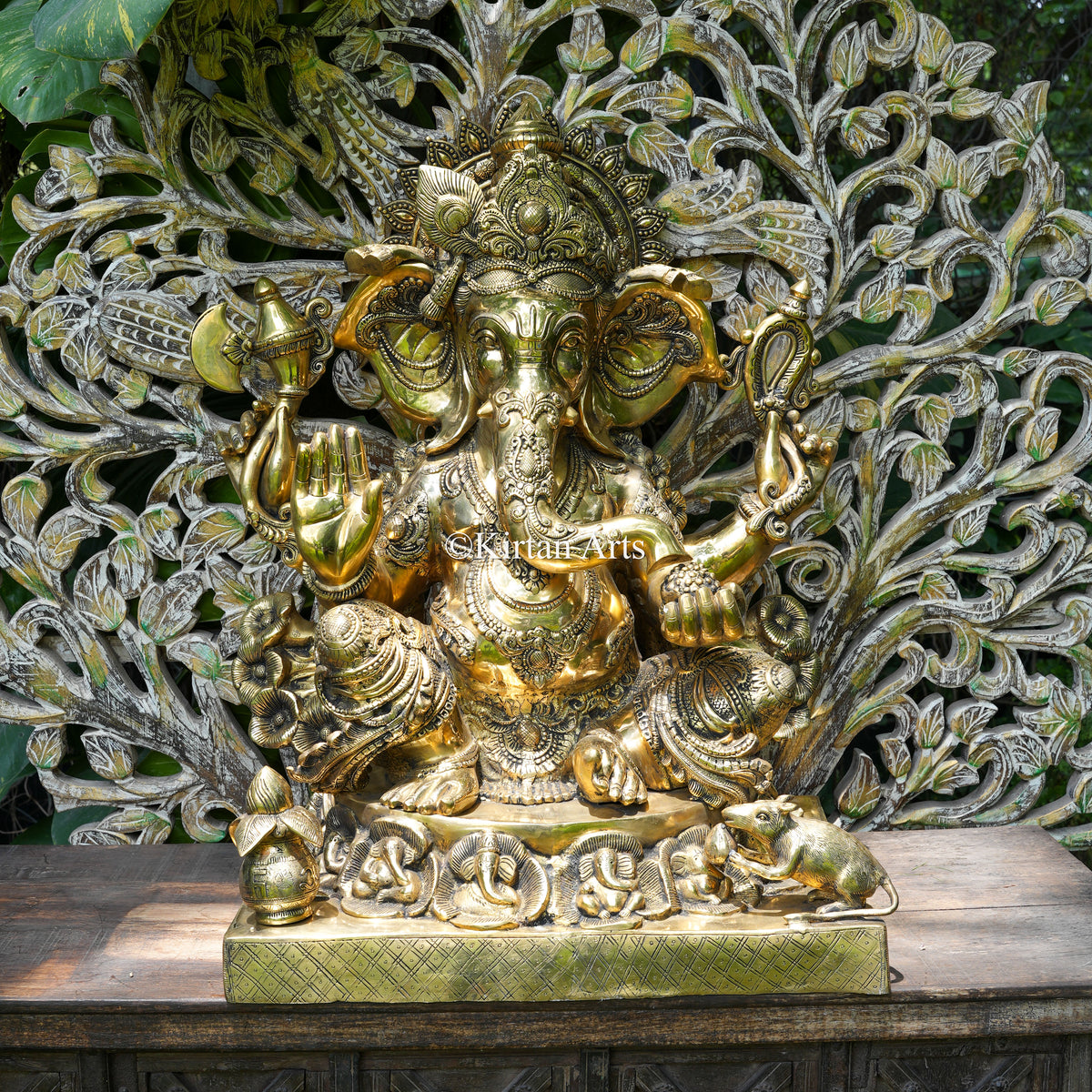 Majestic Brass Ganesha 33"
