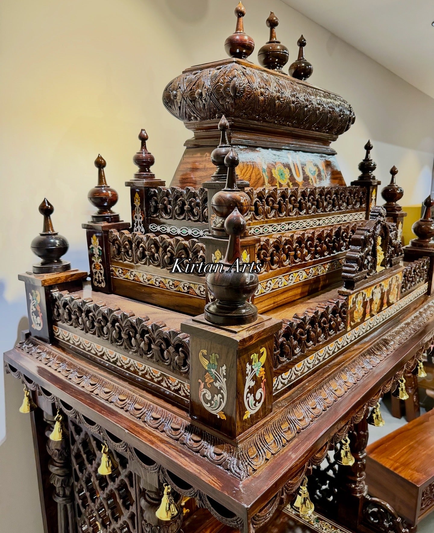 7-Foot Grand Rosewood Pooja Mandir