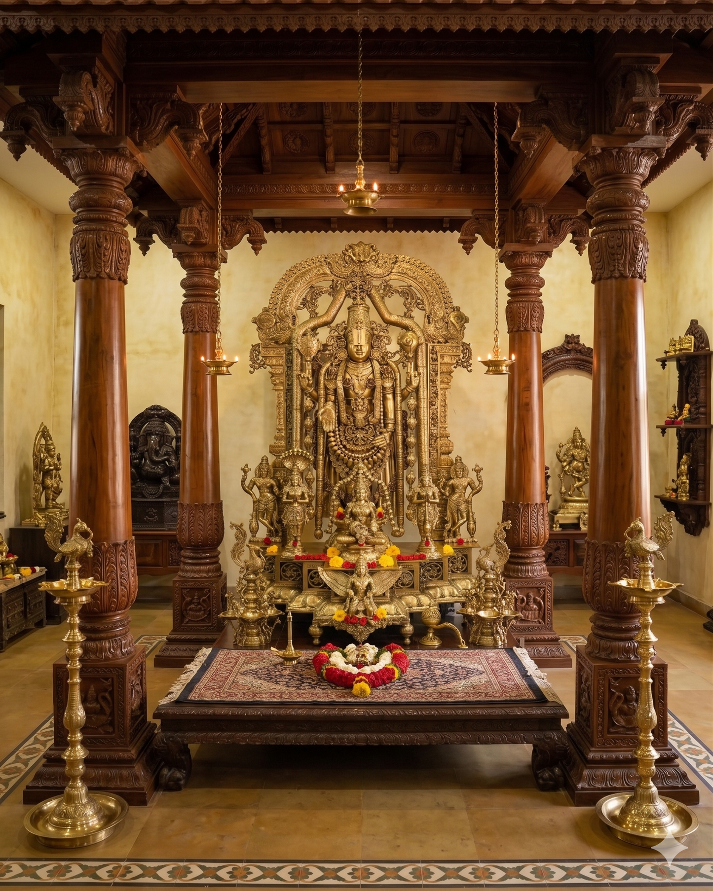 Grand Bronze Tirupati Balaji Venkateswara Sculpture with Prabhavali | 72" | 355kg