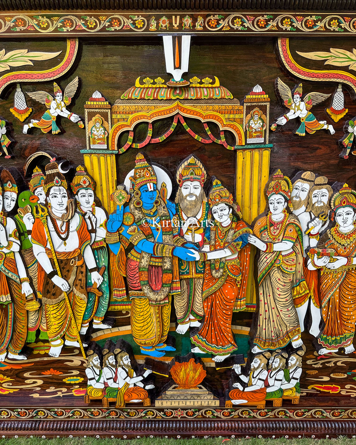 Majestic Rosewood Srinivasa Kalyanam Panel 10x5 ft