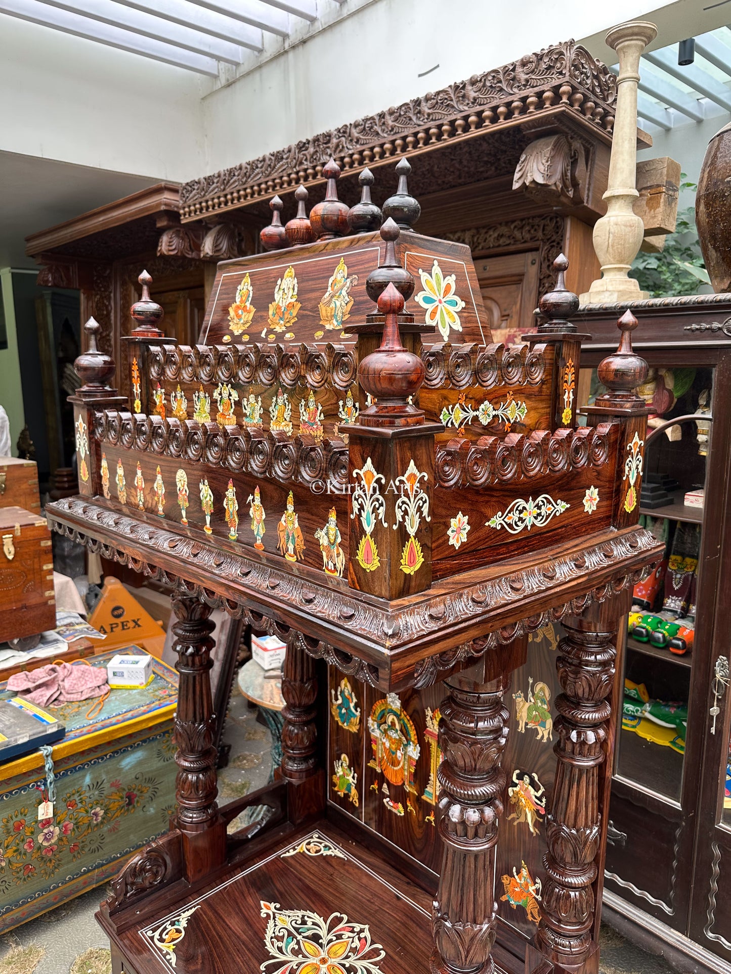 Rosewood Mandir | NavaDurga w Balaji | 6.5x3x2 ft