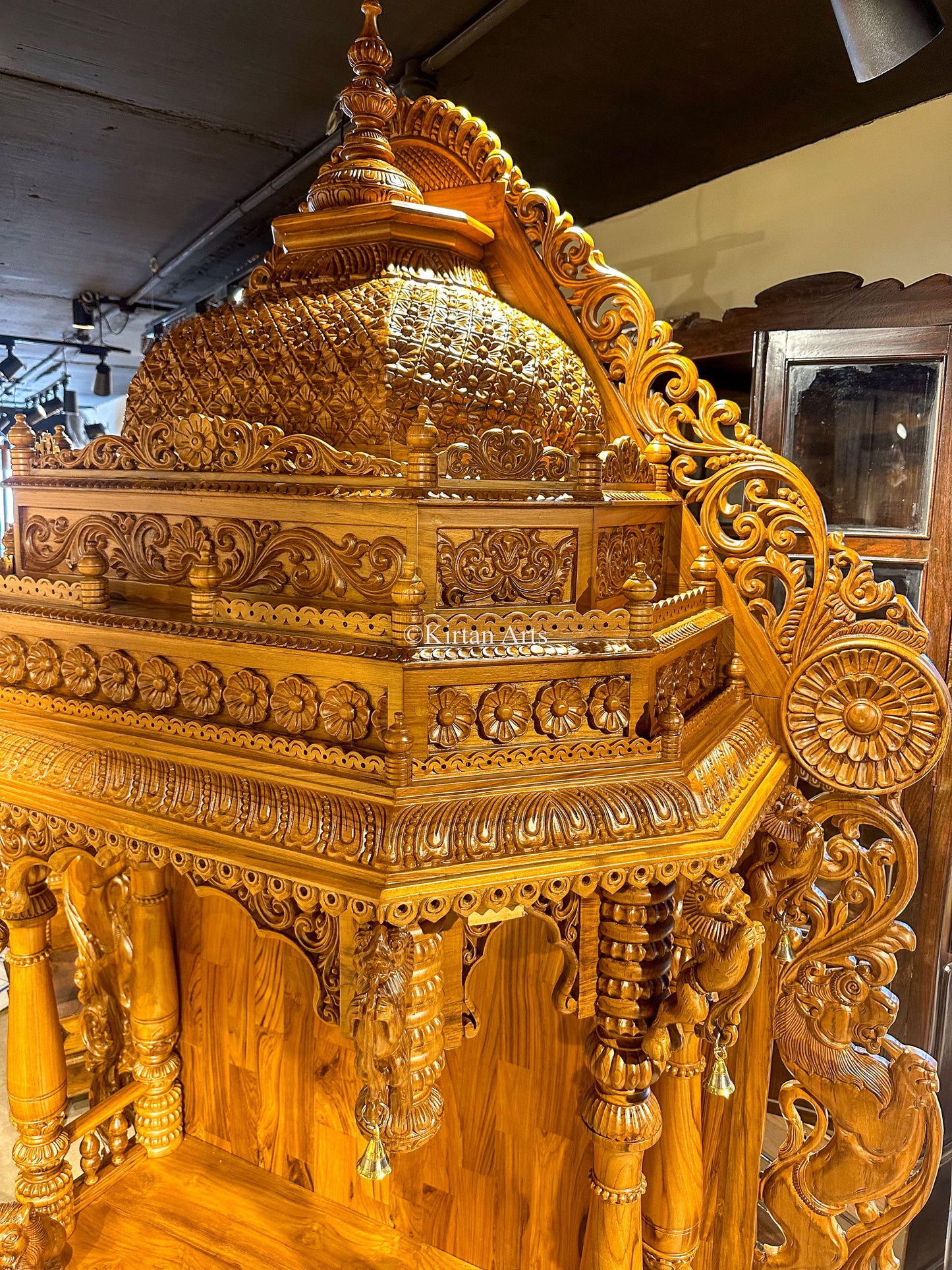 Teakwood Carved Mandir 96"