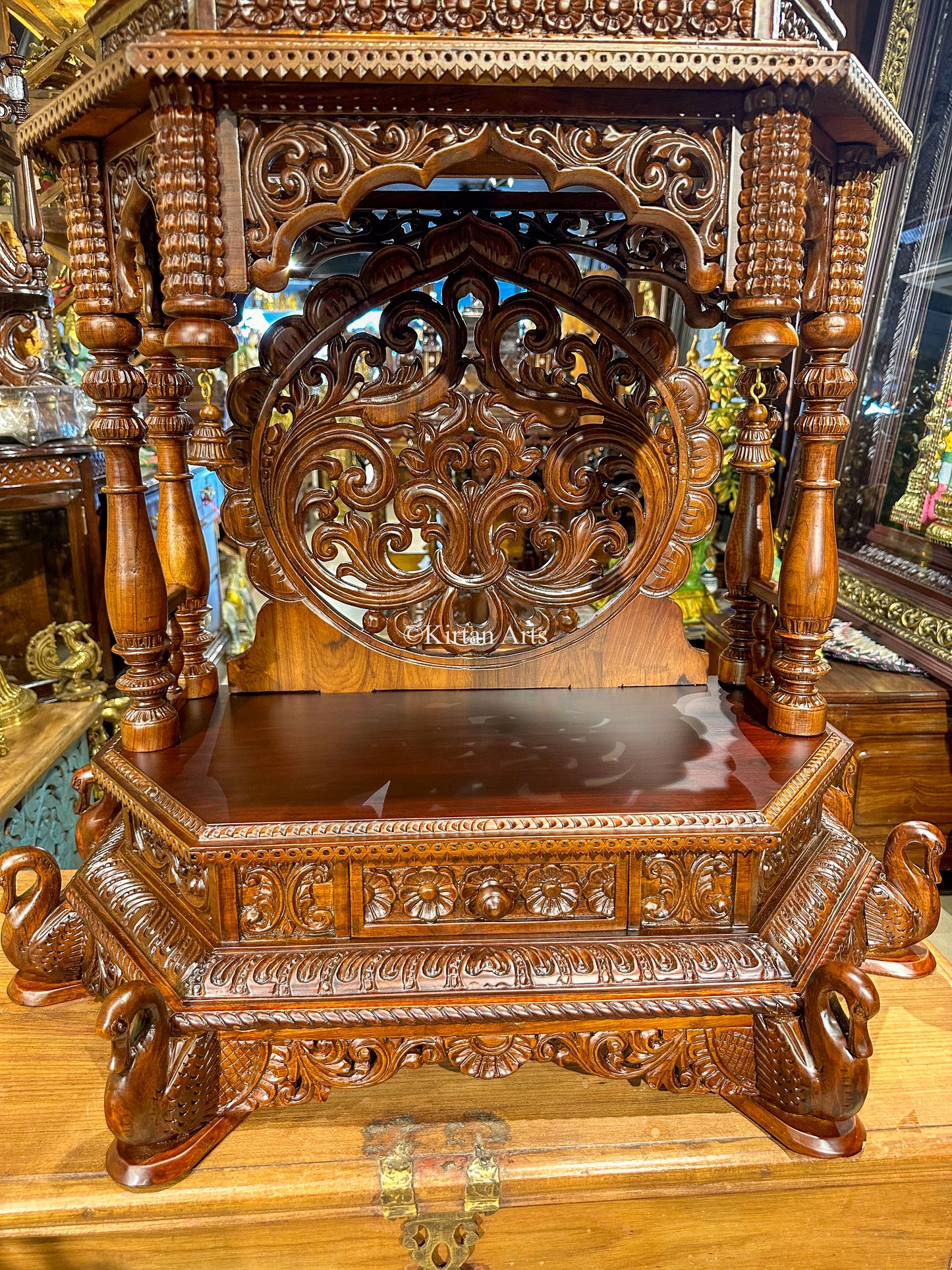 Teakwood Carved Mandir 46"